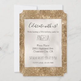 Gouden Glitzy Glitter Giraffe Print Kaart