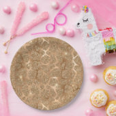 Gouden Glitzy Glitter Giraffe Print Papieren Bordje (Feest)
