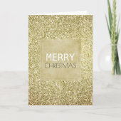  Gouden Glitzy Glitter Kerst Kaart (Voorkant)