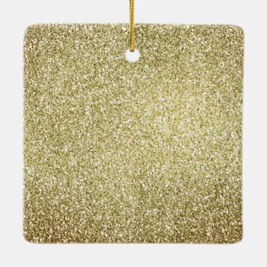  Gouden Glitzy Glitter Kerstnaam Keramisch Ornament (Achterkant)