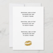 Gouden Glitzy Glitter Vrijgezellenfeest Glam Invit Kaart (Achterkant)