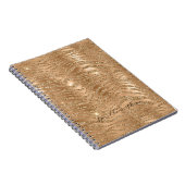 Gouden Glitzy Glitter Zebra Print Notitieboek (Rechterzijde)