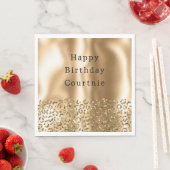 Gouden Glitzy Leopard Dierlijke Glam Servet (Insitu)