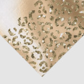 Gouden Glitzy Leopard Dierlijke Glam Tissuepapier (Detail)