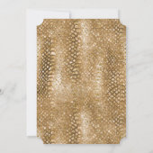 Gouden Glitzy Snake Huid Dierlijke Glam Kaart (Achterkant)