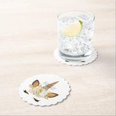 Gouden Glitzy Sparkle Eenhoorn Kartonnen Onderzetters (Insitu)