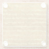 Gouden glitzy strepen glazen onderzetter (Achterkant)