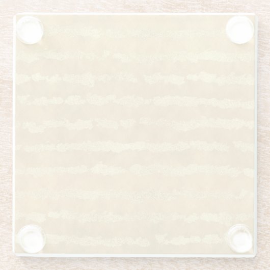 Gouden glitzy strepen glazen onderzetter (Achterkant)