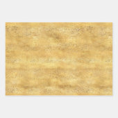 Gouden glitzy strepen inpakpapier vel (Voorkant 3)