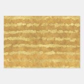 Gouden glitzy strepen inpakpapier vel (Voorkant)