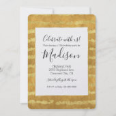 Gouden glitzy strepen kaart (Voorkant)