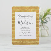 Gouden glitzy strepen kaart (Staand voorkant)