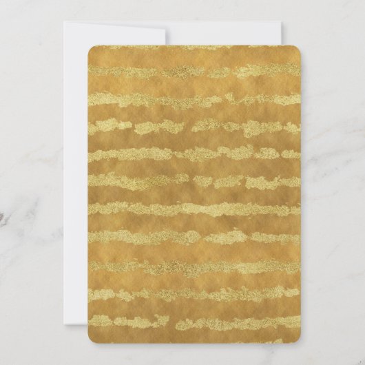 Gouden glitzy strepen kaart (Achterkant)