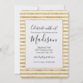 Gouden glitzy strepen kaart (Voorkant)