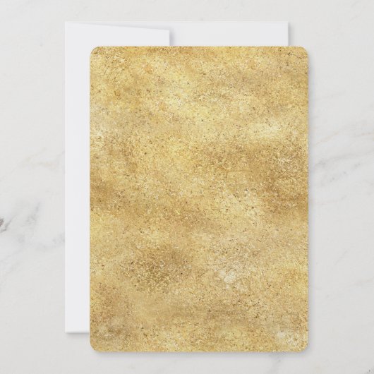 Gouden glitzy strepen kaart (Achterkant)
