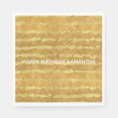 Gouden glitzy strepen servet (Voorkant)