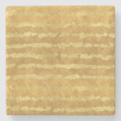 Gouden glitzy strepen stenen onderzetter (Voorkant)