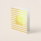 Gouden Glitzy Stripes Bedankt Folie Kaarten (Voorkant)