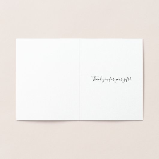 Gouden Glitzy Stripes Bedankt Folie Kaarten (Binnen)