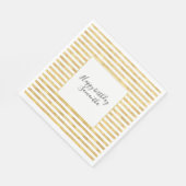 Gouden Glitzy Stripes Verjaardag Servetten (Hoek)