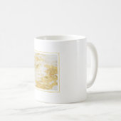 Gouden Glitzy Wit Marmer Doe wat je gelukkig maakt Koffiemok (Voorkant rechts)