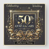 Gouden Gloed: 50e Jubileum Tributo Vierkante Klok (Voorkant)