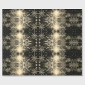 Gouden gloed brons sneeuwvlok inpakpapier (Vlak)