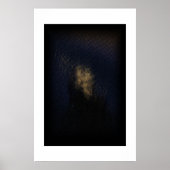 Gouden Gloed Donkere Sfeervolle Abstracte Kunst Poster (Voorkant)
