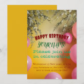 Gouden Gloed: Een Bloeiende Fantasie Viering Kaart (Voorkant / Achterkant)