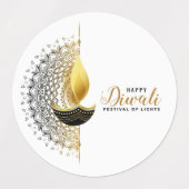 Gouden gloed: een Diwali-zegen Labels (Design 1)