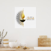 Gouden Gloed: Een Diwali Zegen Poster (Keuken)