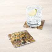 Gouden gloed: een honingzoete roos boeket van lief kartonnen onderzetters (Insitu)