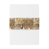 Gouden gloed: een honingzoete roos boeket van lief uitnodigingen wikkel (Achterkant Voorbeeld)