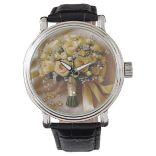 "Gouden Gloed: een honingzoete rozenboeket van lie Horloge