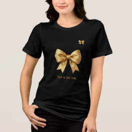 Gouden Gloed Feestelijke Strik Tri-Blend Shirt