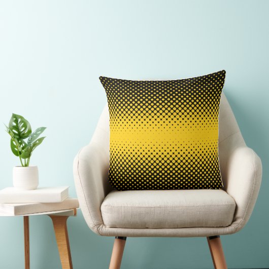 Gouden Gloed Halftone Stip Kinderkamer Kussen (Stoel)