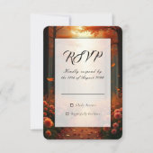 Gouden Gloed Herfst Boswandeling RSVP Kaartje (Voorkant)