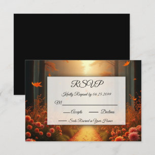 Gouden Gloed Herfst Boswandeling RSVP Kaartje