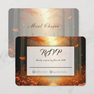 Gouden Gloed Herfst Boswandeling RSVP Kaartje