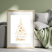 Gouden Gloed Kerstboom Poster