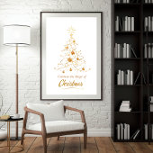 Gouden Gloed Kerstboom Poster