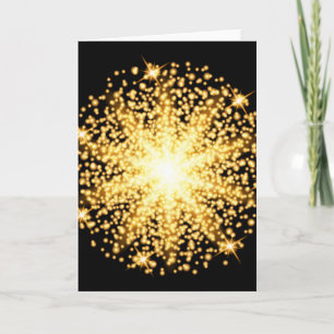 Gouden gloed lichteffect op zwarte achtergrond feestdagen kaart