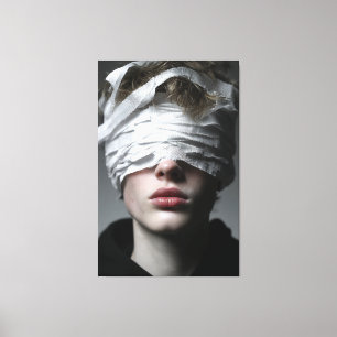 Gouden Gloed Melanine Fel Aangescherpt Canvas Afdruk