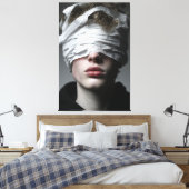 Gouden Gloed Melanine Fel Aangescherpt Canvas Afdruk (Insitu (Slaapkamer))