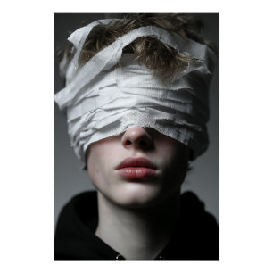 Gouden Gloed Melanine Felle Close-Up Perfect Poster