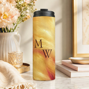 Gouden Gloed Monogram  Thermosbeker