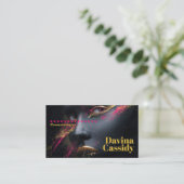 Gouden Gloed Neon Visitekaartje (Staand voorkant)