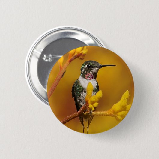 gouden gloed ronde button 5,7 cm (Voorkant /achterkant)