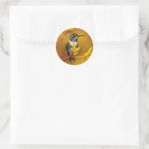 Gouden Gloed Ronde Sticker
