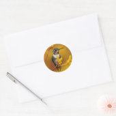 Gouden Gloed Ronde Sticker (Envelop)